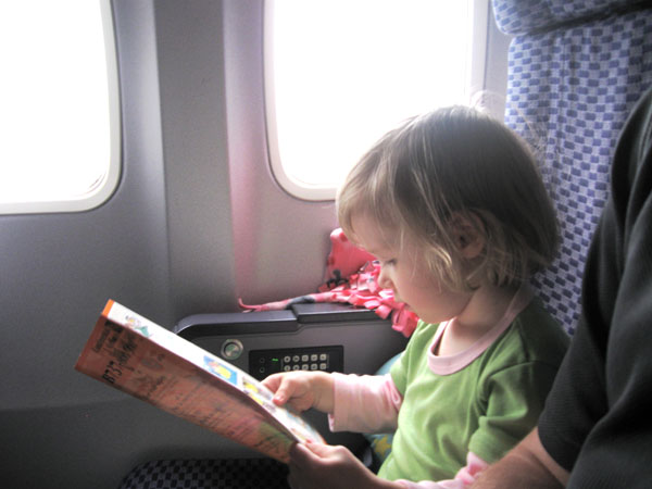 Niños en avión