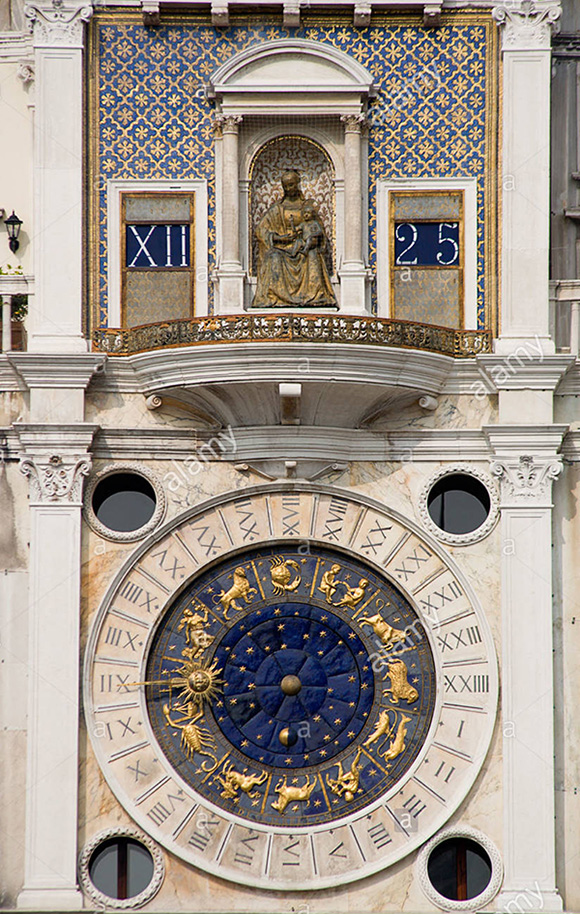 Reloj de Venecia en Italia