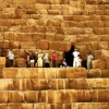 Entrada a la Piramide de Giza en Egipto