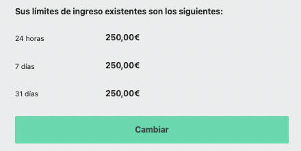 Limites de deposito timerbet peru